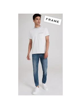 FRAME Men's 36x33 L'Homme Slim Leg Buttery Soft Stretch Jeans in Bradbury